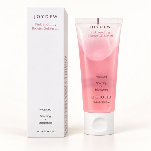 JOYDEW Pink Soothing Booster Gel Serum with its carton